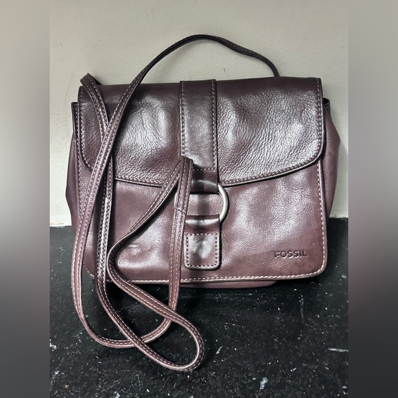 Fossil Brown Leather Crossbody Purse - Picture 7 of 7